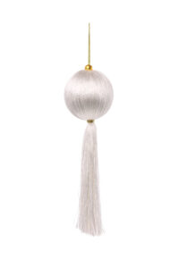 Sfera Con Fiocco Bianca