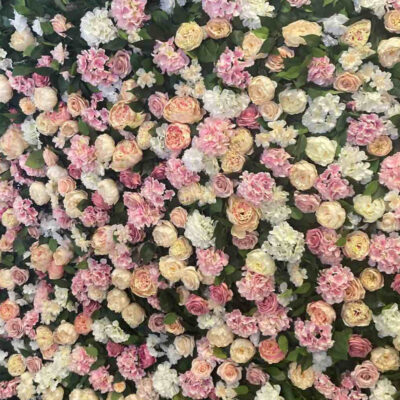 parete di foglie e fiori artificiali 100×100 cm di my garden