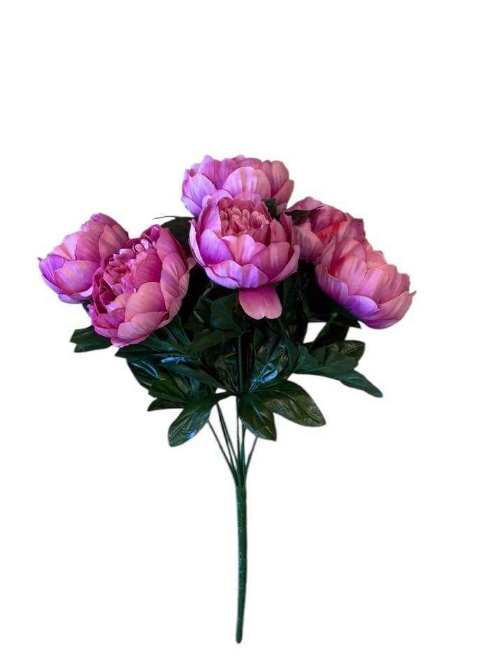 Peonia Artificiale 7 pezzi Fucsia