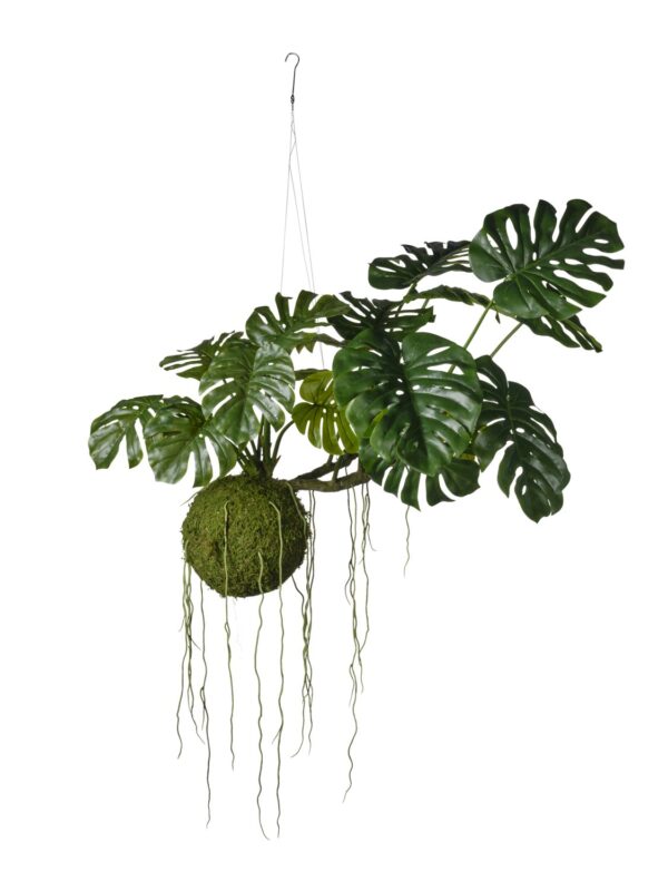 PIANTA MONSTERA FILODENDRO ARTIFICIALE CON ZOLLA