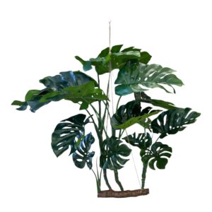 PIANTA FILODENDRO MONSTERA ARTIFICIALE CON LEGNO