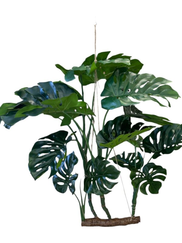 PIANTA FILODENDRO MONSTERA ARTIFICIALE CON LEGNO