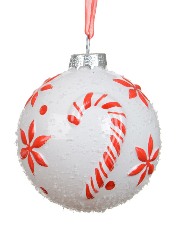 Sfera Vetro Con Caramelle A Rilievo Diam 8 cm