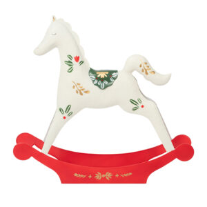 Cavallo A Dondolo Bianco Rosso