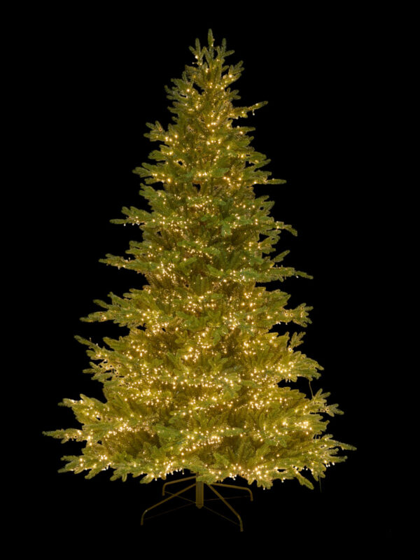 Albero Di Natale Artificiale Scozzese Con Luci 270 cm