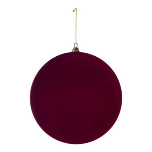 Sfera Plastica Floccata Burgundy 10 cm